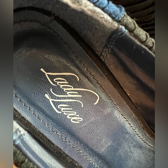 Lady Luxe Blue & Black Stilettos Size 8 Heel 6” - Picture 10 of 10